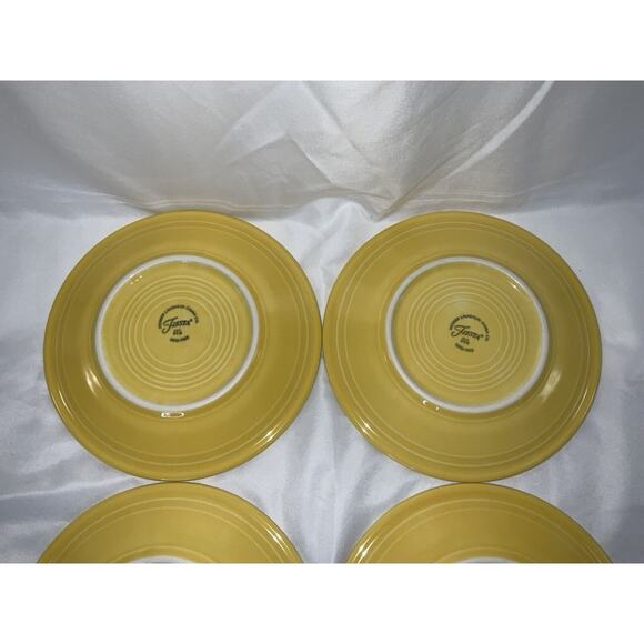 VTG VINTAGE YELLOW FIESTA WARE DINNER SALAD PLATES 7.25 IN SET/6 - Picture 8 of 8